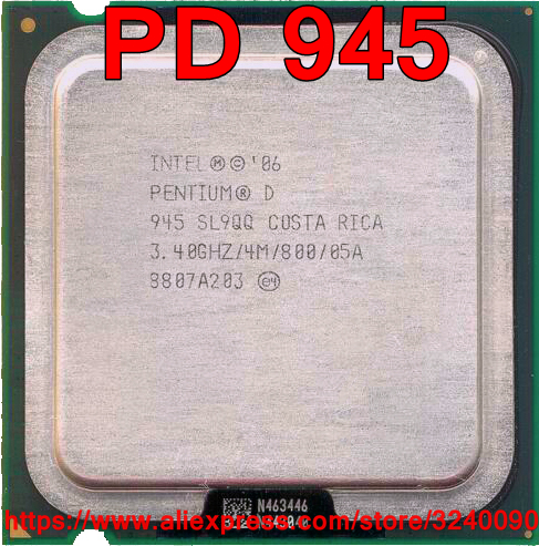  CPU Ƽ D 945 μ, PD 945, 3.40GHz, 4M, 80..